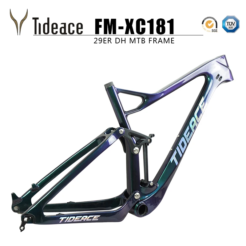 Полная подвеска twinloc 29 ''XC рама карбоновая для горного велосипеда mtb углеродная рама 29er plus/27,5 er plus подвесная рама 148/142