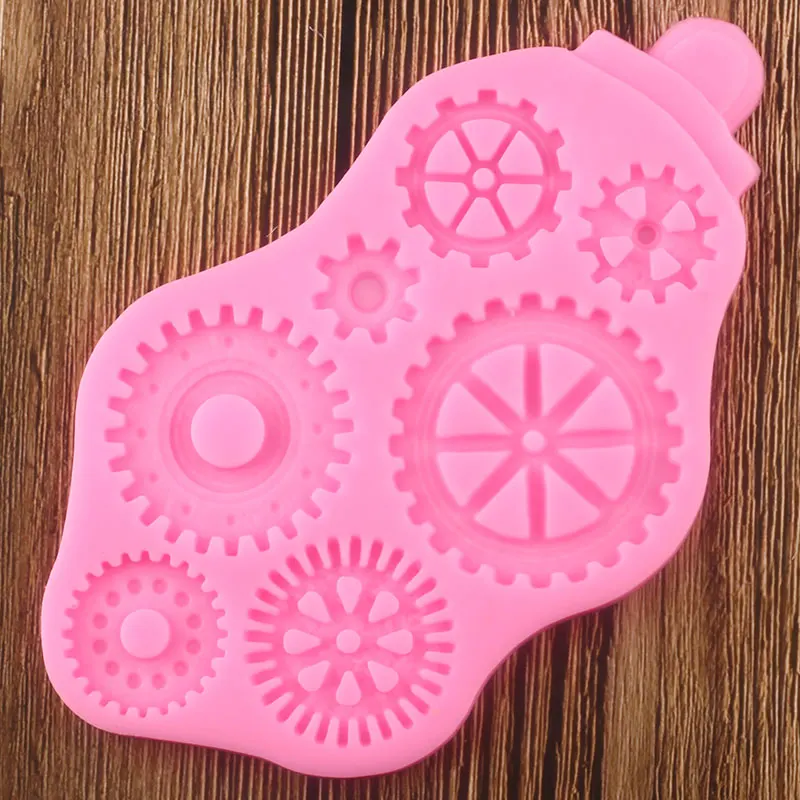 Distressed Cogs силиконовые формы инструменты для украшения тортов из мастики Sugarcraft для шоколада для выпечки формы конфеты формы для полимерной глины