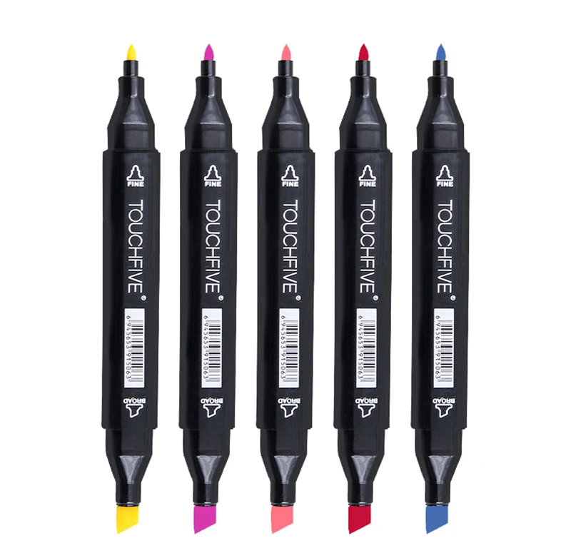Tanie TOUCHFIVE 60 kolor dwustronne artystyczne zestaw markerów alkohol szkic markery pióro na rysunek artystyczny pędzel do akwareli Manga