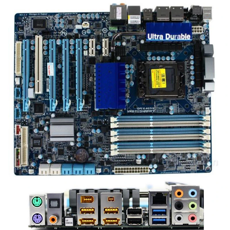 best computer motherboard for gaming For Gigabyte GA-X58A-UD3R X58A-UD3R Computer USB2.0 Motherboard LGA 1366 DDR3 X58 Desktop Mainboard Used motherboards computer