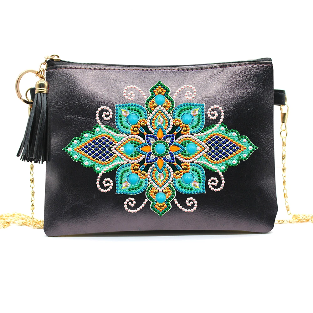 HUACAN 5D DIY Diamond Painting Chain Bags Butterfly Special Shaped Wallet Diamond Embroidery Handmade Women Gifts - Цвет: QB09