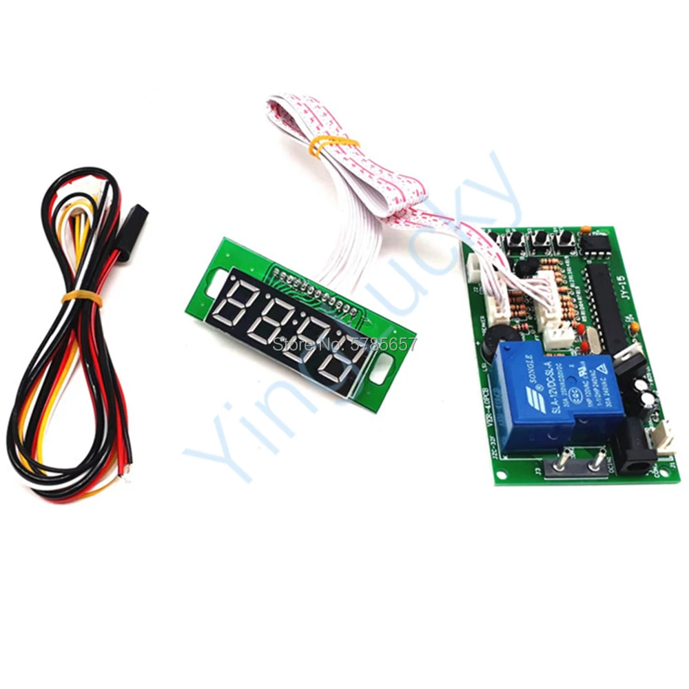 Power Timer Controller Board JY-15B with 40cm white lead core, used for coin acceptor selector Arcade Cabinet Vending Machine programmable controller fx2n 20mr plc industrial control board 12 input 8 output 24v 5a online download text power off hold