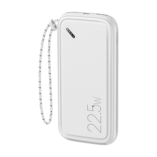 USAMS 10000mAh Power Bank 22.5W Fast Charging Portable Charging External Battery Charger Pack Powerbank For iPhone Huawei Xiaomi White