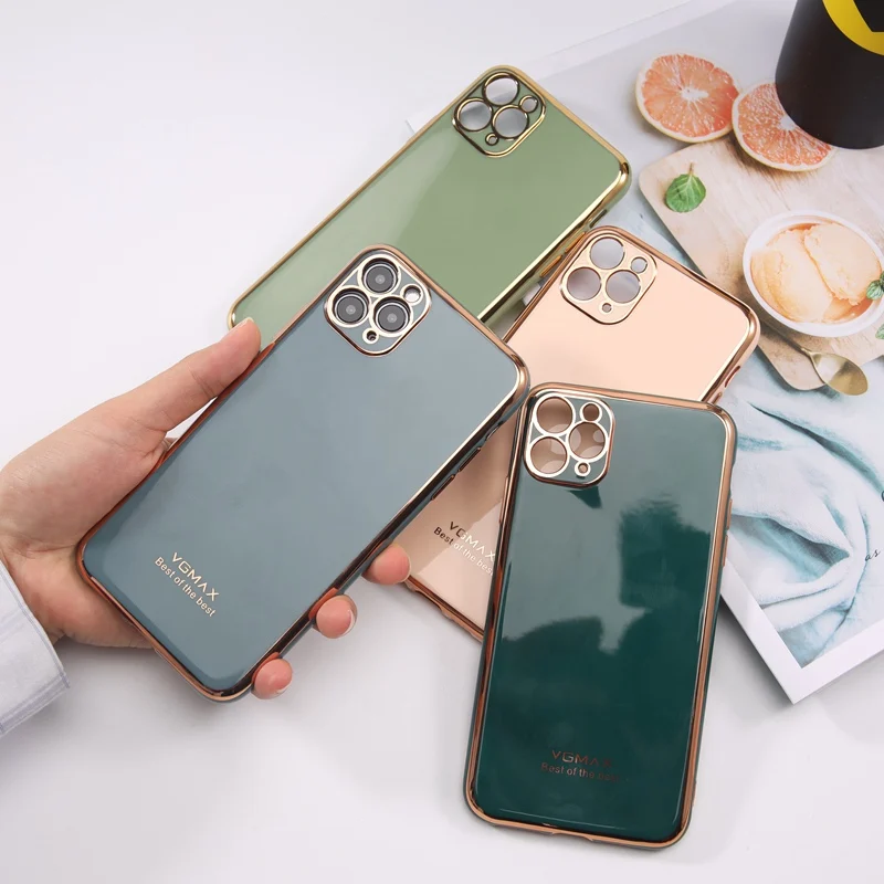 Чехол для iPhone 11 Pro Max X S XR высококлассный гальванический защитный чехол сотового