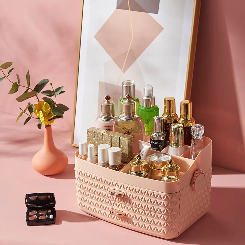 

European-style Multifunctional Cosmetic Storage Box Dressing Table Lipstick Storage Box Drawer Type Multi-layer Makeup Box
