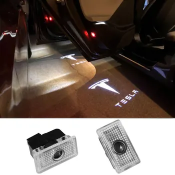 

2pcs Car Led Door Courtesy Welcome Ghost Shadow Light Lase Logo Projector For Tesla Model S 2015-2016 Model X 2014-2018