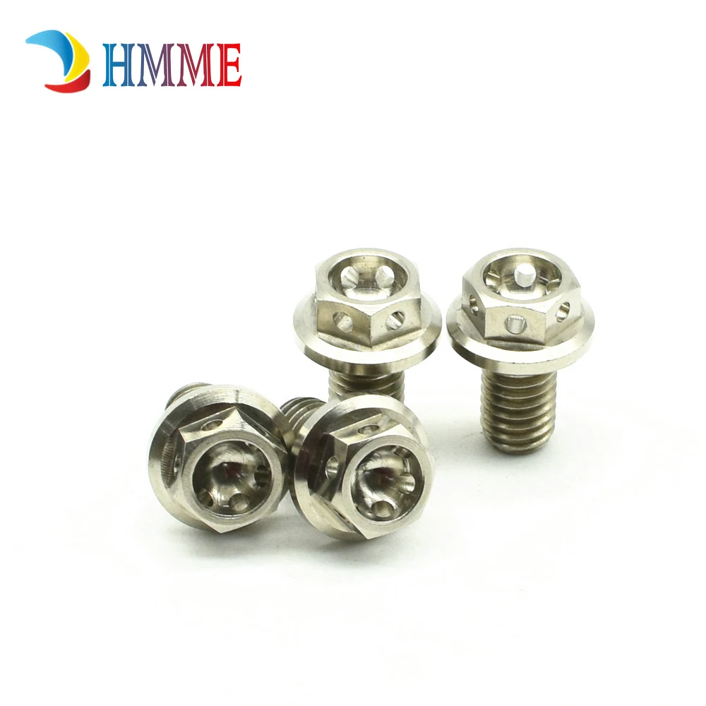 Titanium bolts M6X10mm flange head titanioum color  (3)