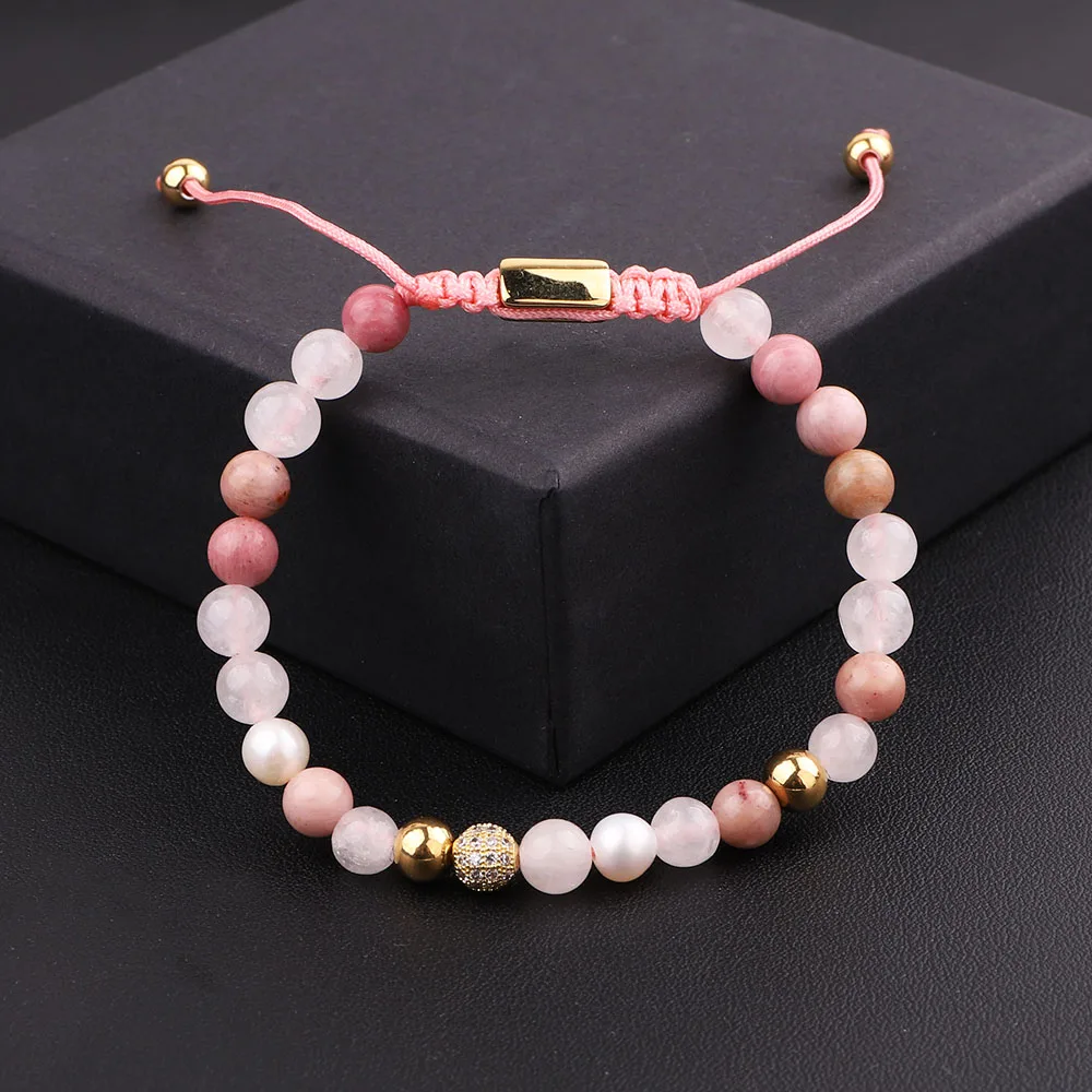 JARAVVI High Quality New Cute Design Mix Natural Stone Colorful Beads Macrame Jewelry Bracelet Women - Image 3
