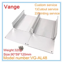 1 шт./лот промышленный экструдированный алюминиевый корпус diy 6063-T5 алюминиевые распределительные коробки 90*59*120 мм для оборудования усилителя