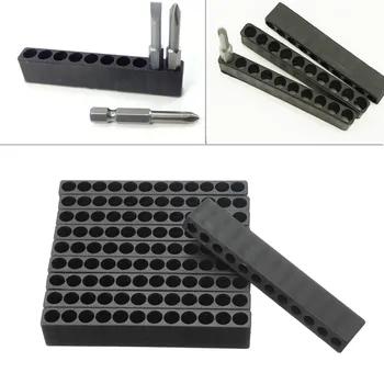 

10pcs 12 Holes Hex Shank Plastic Screwdriver Bits Storage Deck Screwdriver Bit Head Storage Case