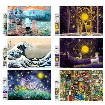 

Mini 150 Piece Tube Beautiful Scenery Puzzles Toys for Children Adults Learning Education Brain Teaser Assemble Toy Games Jigsaw