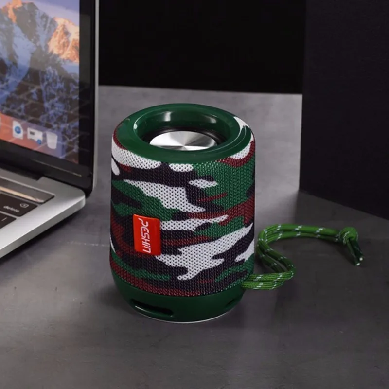 Bluetooth динамик FM портативный мини стальной пистолет наружная карта аудио функция вызова вставка TF карта радио длительный срок службы батареи F4034 - Цвет: camouflage