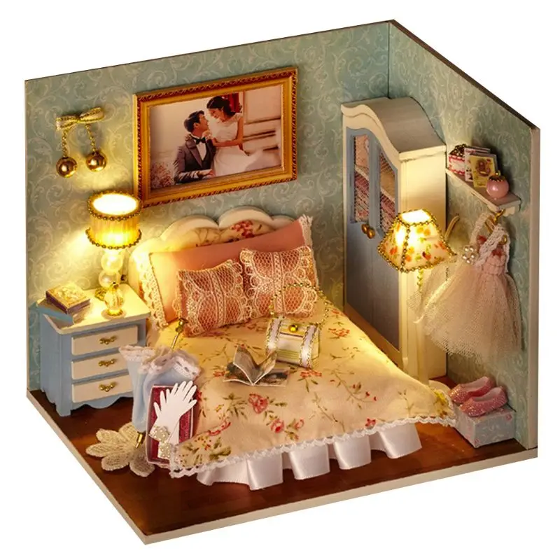 

Children Handmade DIY Cottage Happy Family Small World Educational Toys Puzzle Model Birthday Gift for Boys Girls E65D