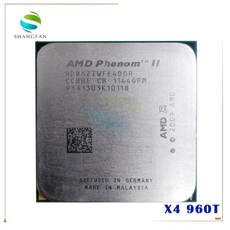 Четырехъядерный процессор AMD Phenom X4 960T 3 ггц HD96ZTWFK4DGR 95 вт разъем AM3 938pin|socket am3|amd phenom