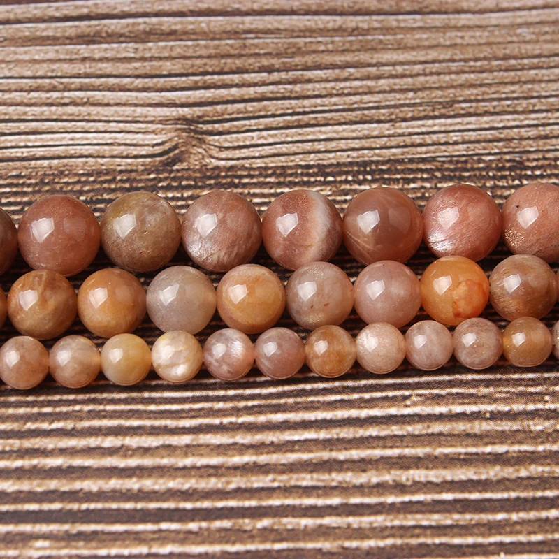 

LingXiang Fashion natural jewelry golden sunstone loose beads 6 8 10 mm DIY bracelet necklace earring accessories