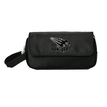 

anime Hot Black Panther Pencill Case Cosmetic Cases Makeup Bag Child student Double Zipper pecill Bag Handbag Purse