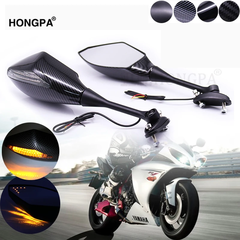 Мотоцикл светодиодный поворотники заднего вида Спорт велосипед зеркала для Honda CBR 600 900 1000 RR CBR300R CBR500R CBR250R