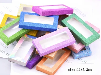 

20 set/lot Packing box for eyelash blank eyelashes package Multicolor paper box white tray 25mm Eyelashes DIY flash packing box