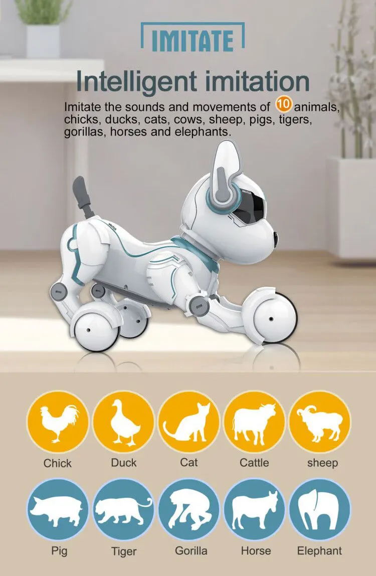 Радиоуправляемый умный собака пульт дистанционного управления робот собака программируемые игрушки