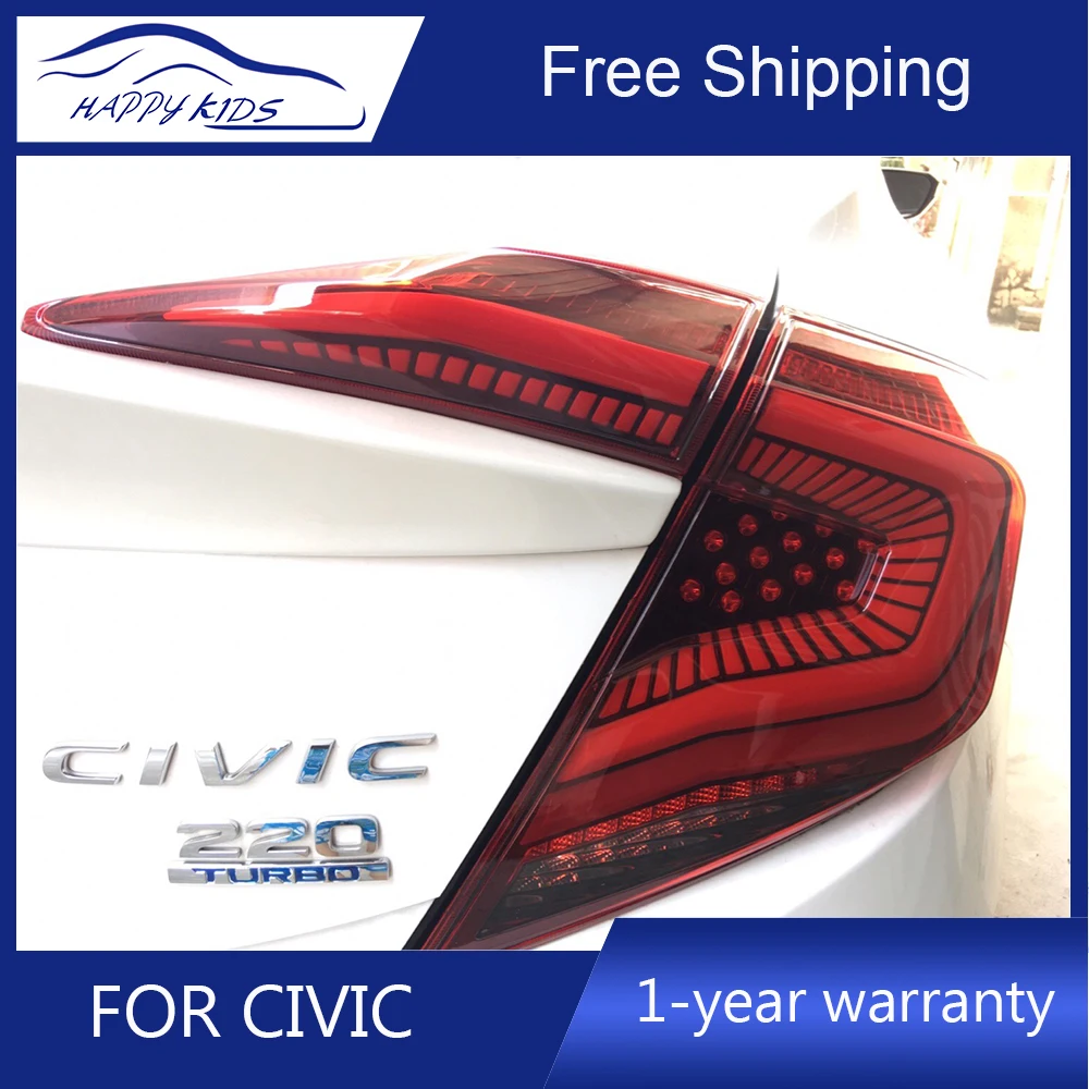 Автомобильный стильный светодиодный задний светильник s для Honda Civic 10G светодиодный задний светильник+ задний тормозной светильник+ сигнал+ задний светильник