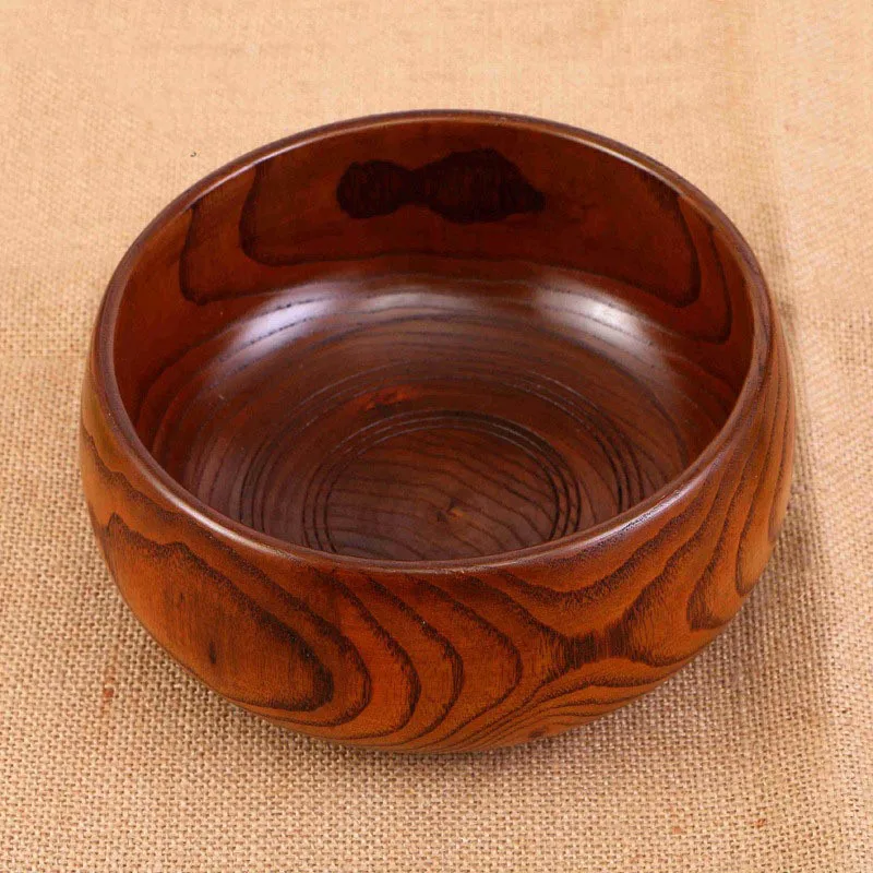 Description Picture 4 of itemHigh Quality Camphor Wood Soup Bowl Fashion Natural Healthy Wooden Rice Bowl Food Fruit Dish
