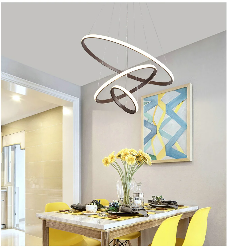 Chandelier Gold/coffee/White For Lliving room Dining Room Kitchen Room round Shape Chandelier Lighting Fixtures Indoor lighting