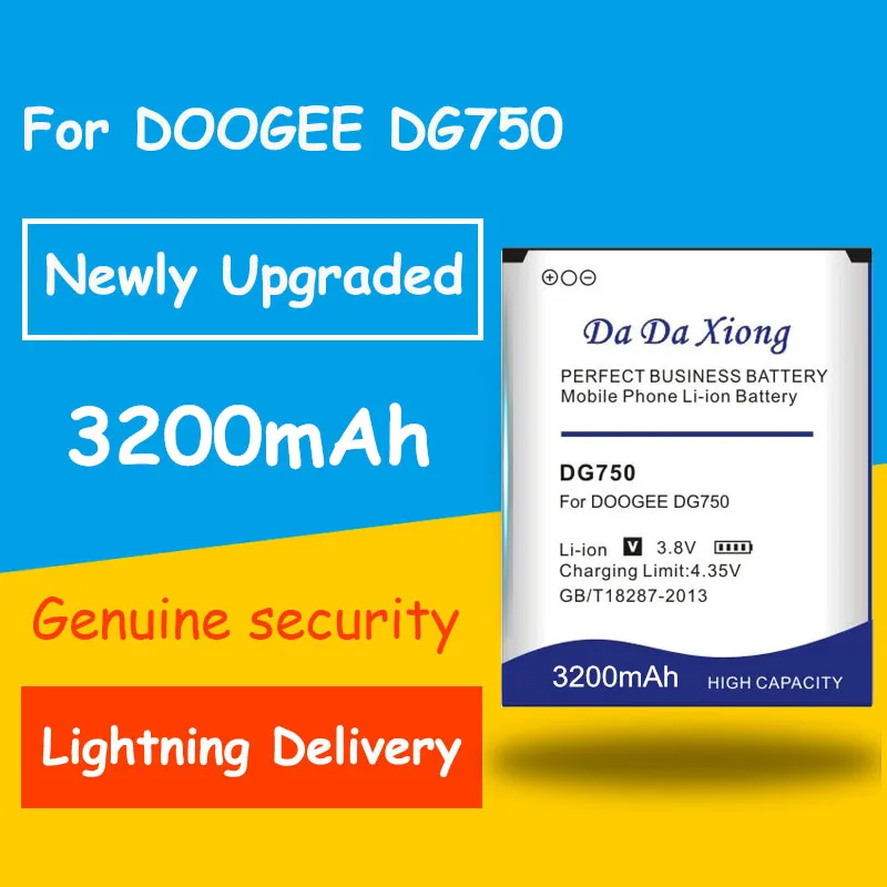 Lightning доставка 3200mAh DG750 батарея Для DOOGEE замена Мобильный телефон мобильный