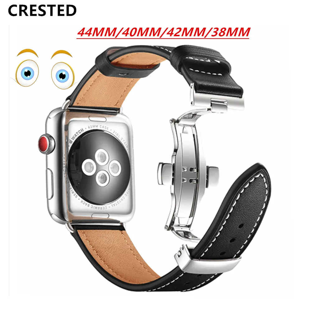 Ремешок из натуральной кожи для apple watch pulseira apple watch 5 4 3 44 мм/40 мм iwatch band 42 мм 38 мм correa ремешок для часов браслет