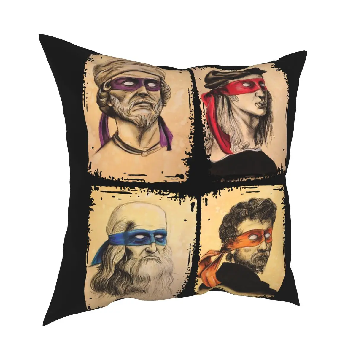 Scienza Tartarughe Fodera Per Cuscino Decorazioni Per La Casa Fodera Per Cuscino Ninja Mutante Cuscino Per Soggiorno Stampa Fronte-Retro In Poliestere