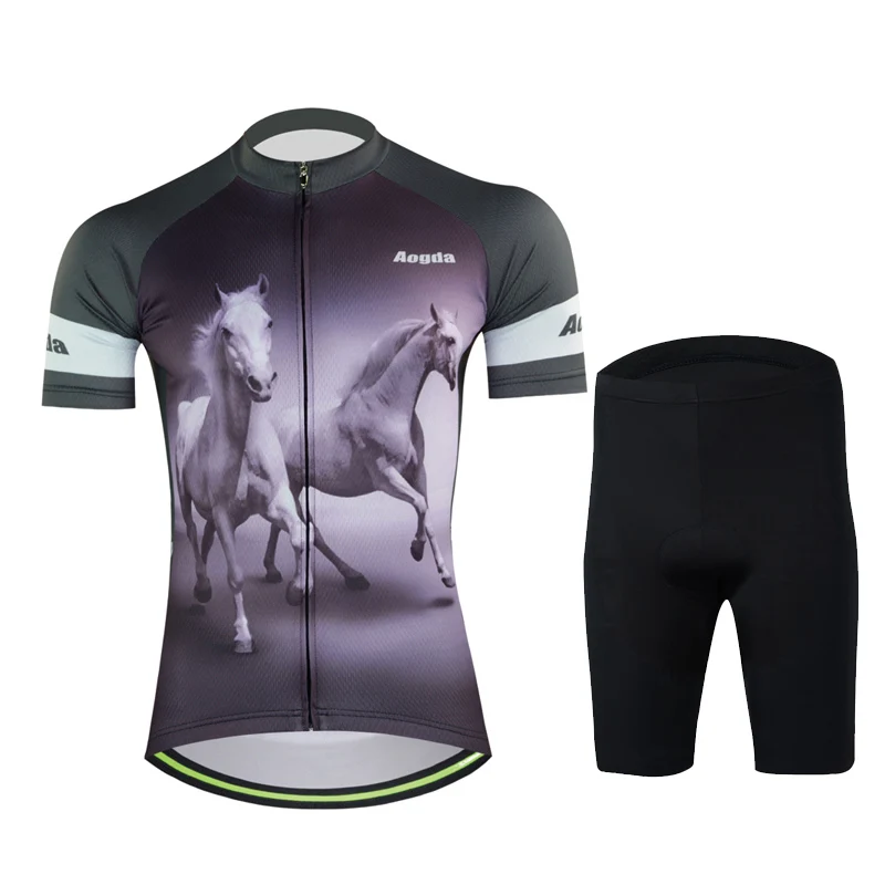 Cycling set Aogda велосипедный комплект одежды для мужчин с коротким рукавом Одежда для велоспорта с длинным рукавом Ropa Ciclismo Летний дышащий велосипедный трикотаж - Цвет: Cycling set