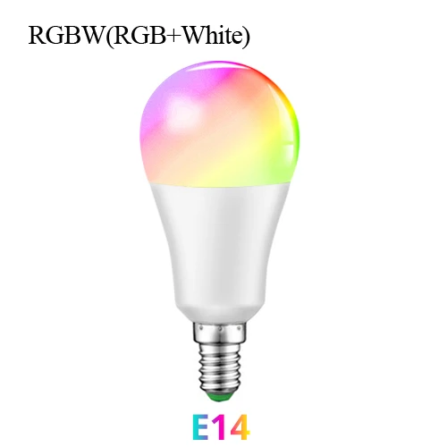 EeeToo светодиодный умный светильник, Wi-Fi светильник, Лампа 15 Вт, затемняемый E27 B22 E14, беспроводная умная лампа, работающая с Google Home Alexa, светодиодный ночник - Испускаемый цвет: E14 RGBW