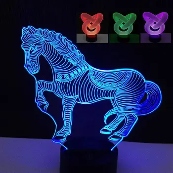 

LED Night Light Dock Holder 10LED Touch 3D Lamp Bases 7 Color Changing Beads Halloween New Lighting Accessories Art Plastic USB