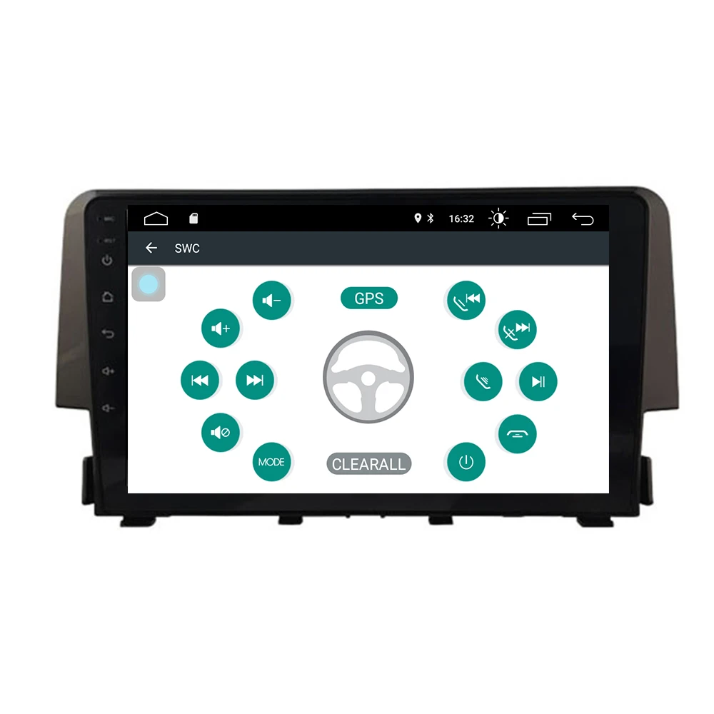 Perfect 9" 2 din android 9.0 Car Radio Car DVD Player for Honda Civic 2016-2019 head unit Car Audio Stereo BT USB 3G  camera 4