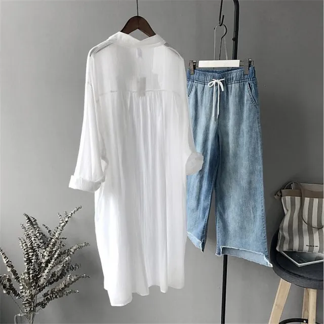 2020 Autumn Women Long Sleeve White Shirts Blouse High quality loose Blouse Tops Cotton Casual White