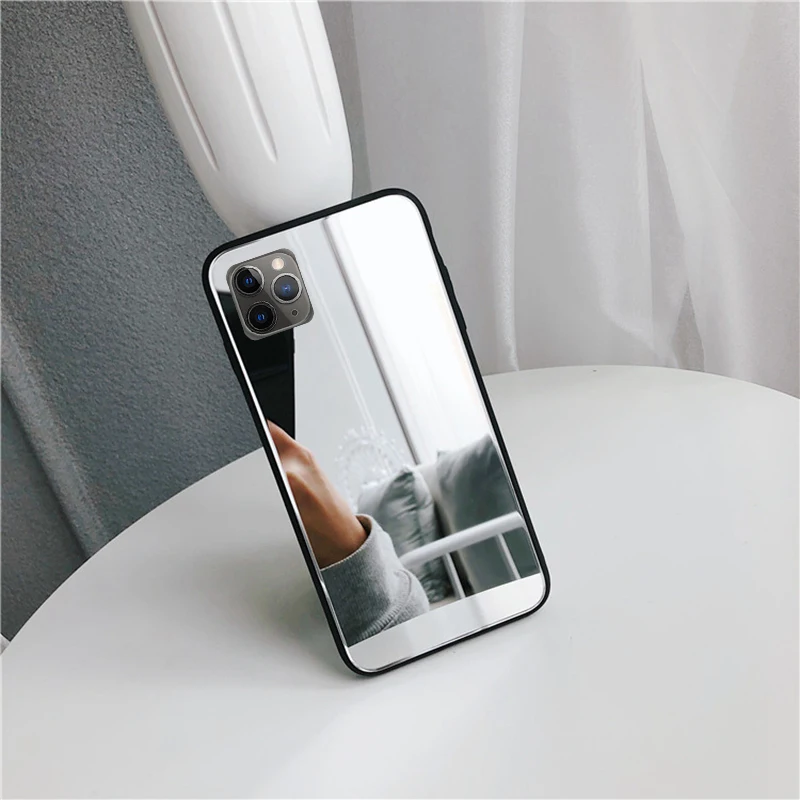 Макияж полное зеркало мягкий чехол для Apple iphone 11 Pro XS MAX XR X 10 7 8 Plus покрытие девушки украшенная крышка для iphone 6s 6