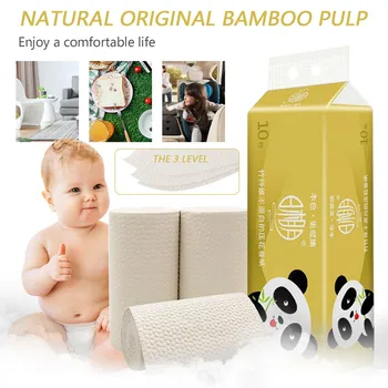

10pcs 3 Layer Bath Toilet Roll Paper Replacement Home Bath Toilet Paper Roll Paper Thickened Toilet Tissue Table Kitchen Paper