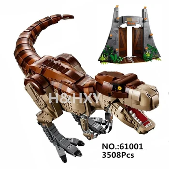 

DHL 61001 3508 Pcs Jurassic World T.REX RAMPAGE Building Blocks Dinosaur Figures Bricks Compatible 75936 Toys For Children Gifts