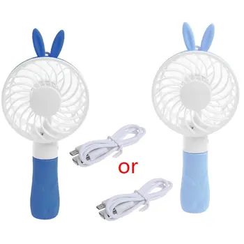 

Portable Hand Fan Battery Operated USB Power Handheld Mini Fan Cooler with Strap