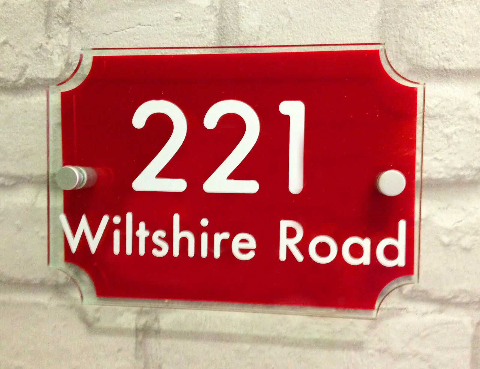 House number Custom Acrylic House Sign With House Number& Street Name Door sign