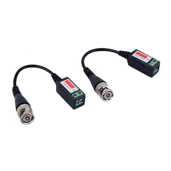 

New 2pcs 1 Channel Passive Video Balun Transceiver BNC CCTV Connector CAT5 Cable Wholesale HDMI Bundle 1 Polybag Coaxial Cables