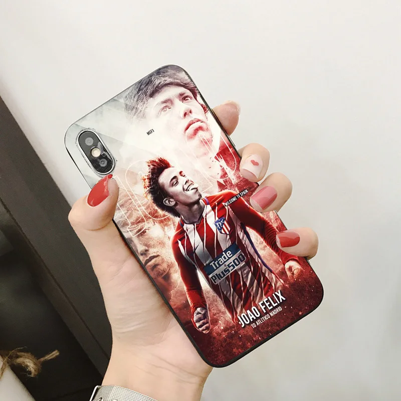 Чехол для телефона Joao Felix для iphone, чехол Atletico Madrid DIY, черный мягкий чехол из ТПУ для iphone 11Pro X XR XS MAX 7 8 7plus 6 6S 5S SE