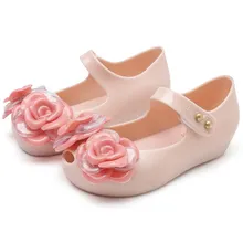 Mini Melissa/сандалии для девочек; коллекция года; Летняя обувь с рисунком Микки и Минни; прозрачная обувь; сандалии для девочек; нескользящие детские сандалии для малышей