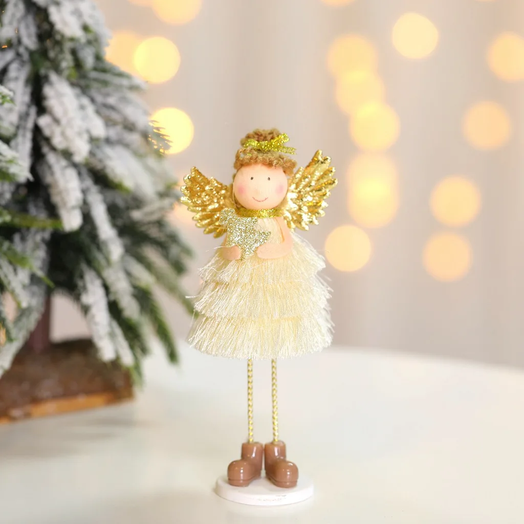 Год Подарки Ангел украшения для кукол рождественские украшения для дома Рождественская елка кулон Noel Декор Natal Navidad Kerst