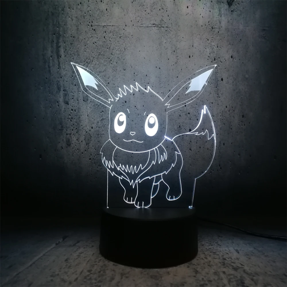 Горячая Распродажа Покемон японский мультфильм 3D USB Светодиодная лампа рисунок