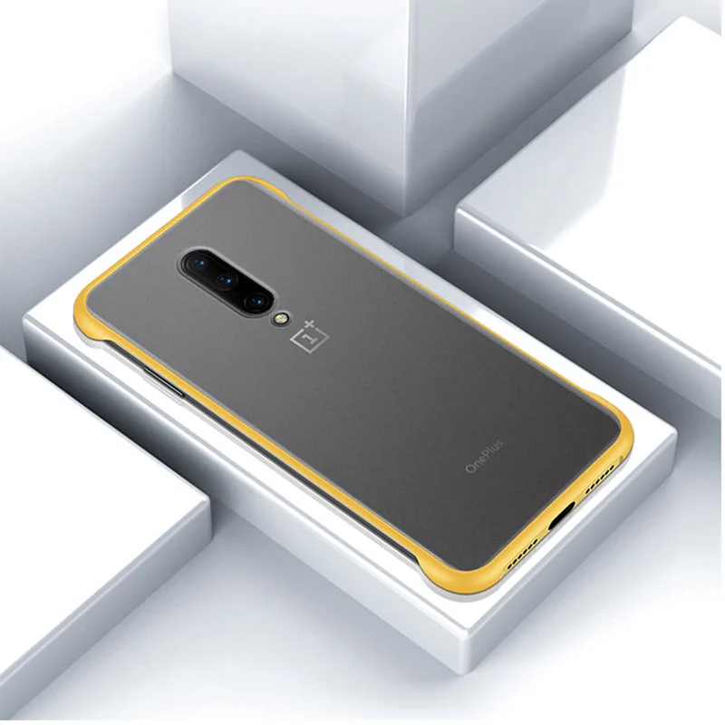SemgCeKen Бескаркасный бампер с кольцом Прозрачный чехол для oneplus 6 6t 7 pro 7pro oneplus 7 one plus ультра тонкий матовый чехол для телефона - Цвет: yellow