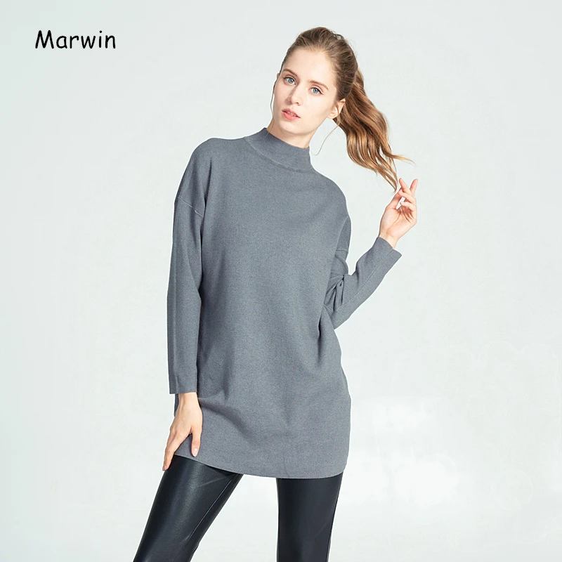 Marwin New-Coming Winter Thick Long Casual High Street Style Women Sweater Soft Warm Bottoming Sweater Female Pullovers