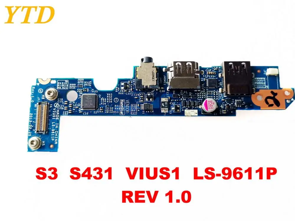 

Original for Lenovo Thinkpad S3 S431 USB board Audio board S3 S431 VIUS1 LS-9611P REV 1.0 tested good free shipping