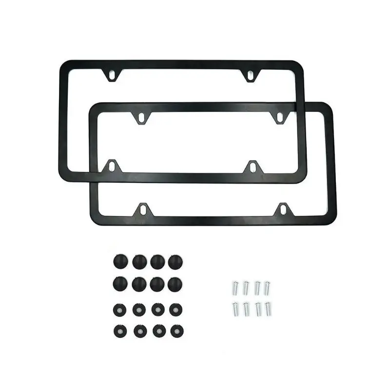 

Stainless Steel 4-Holes License Plate Frame Truck Car Sturdy Durable Tinted