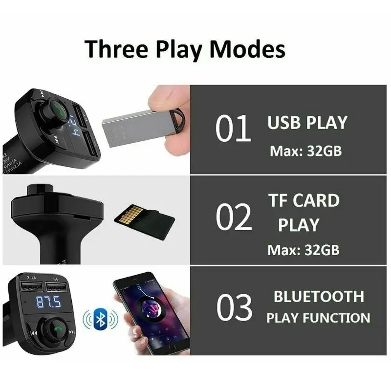 Bluetooth автомобильный беспроводной передатчик MP3 радио адаптер автомобильный комплект Двойной USB Авто