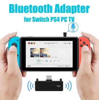 

BEESCLOVER Audio Transmitter Wireless Adapter Bluetooth 5.0 EDR A2DP Low Latency for Nintendo Switch PS4 TV PC Games r30